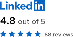 4.8 out 5 stars on LinkedIn